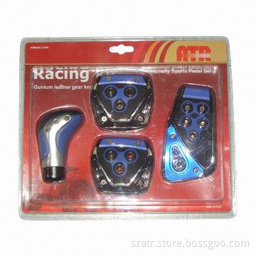 Applied Car Pedal Pad Kit Made of Aluminum, Plastic and Stainless Steel